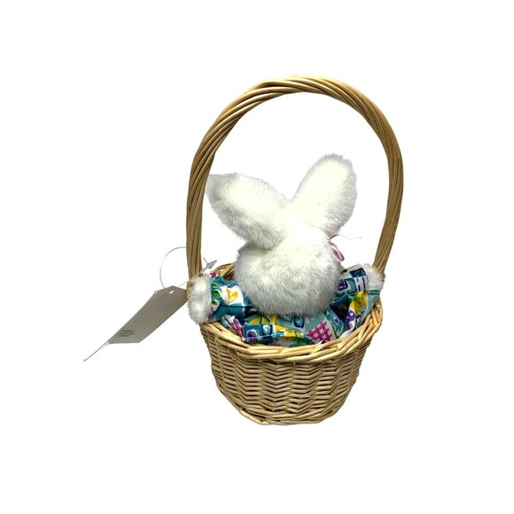 New E and J Prima Classic Collection Bunny Rabbit Easter Basket with Plush Stuff - Picture 2 of 2